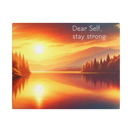 Dear Self Satin Canvas, Stretched