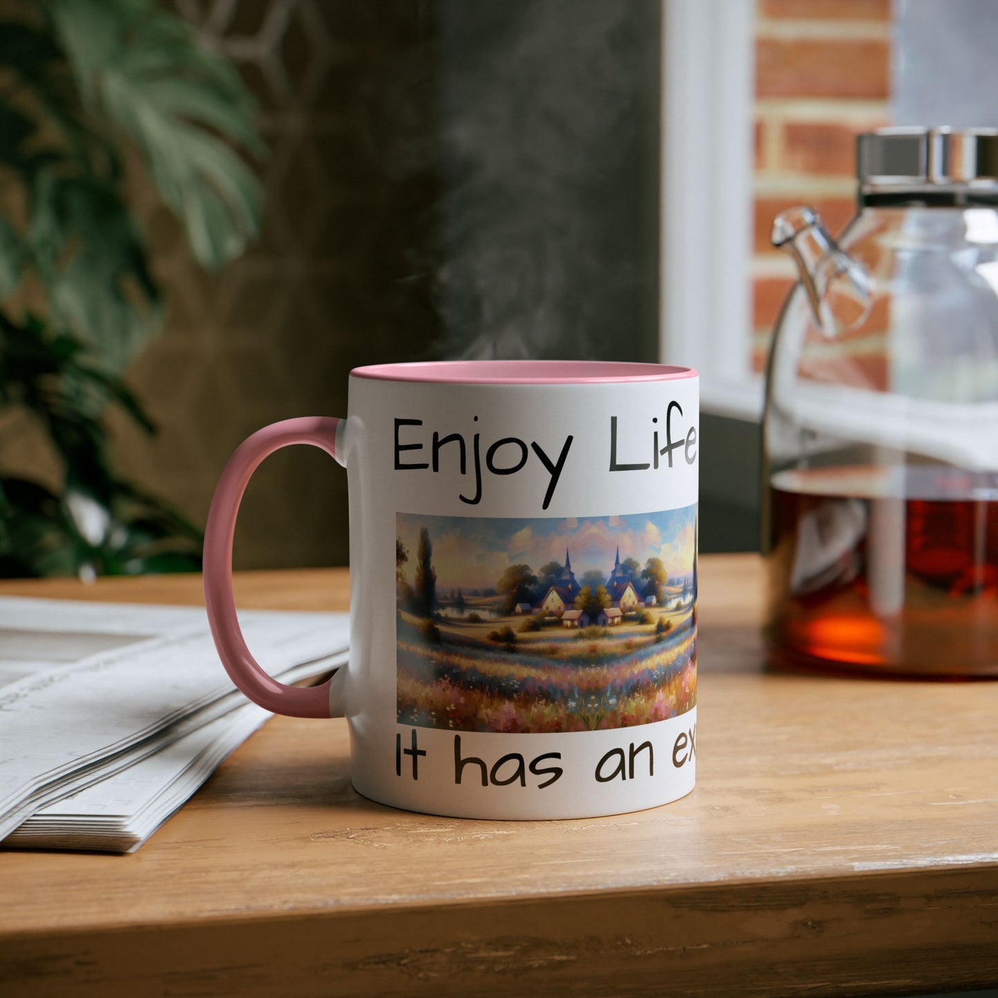 Enjoy Life Two-Tone Coffee Mugs, 11oz