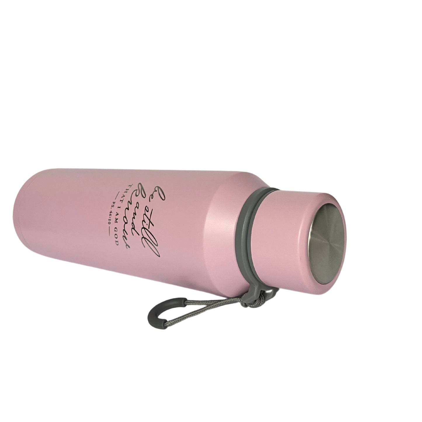 Be Still Pink Stainless Steel Water Bottle - Psalm 46:10