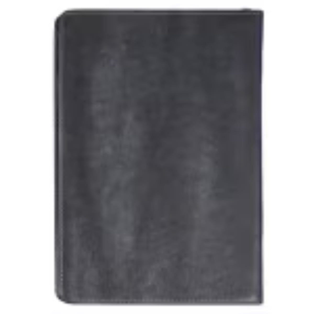 Be Strong and Courageous Classic Gray Faux Leather Journal with Zipper Closure - Joshua 1:9