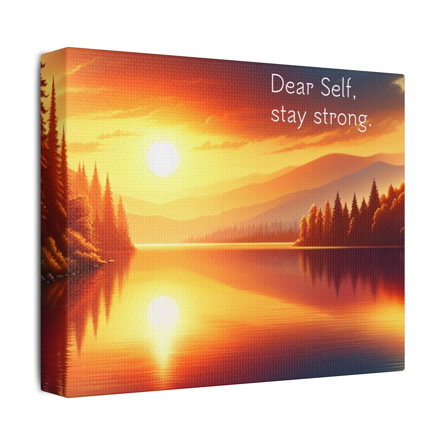 Dear Self Satin Canvas, Stretched