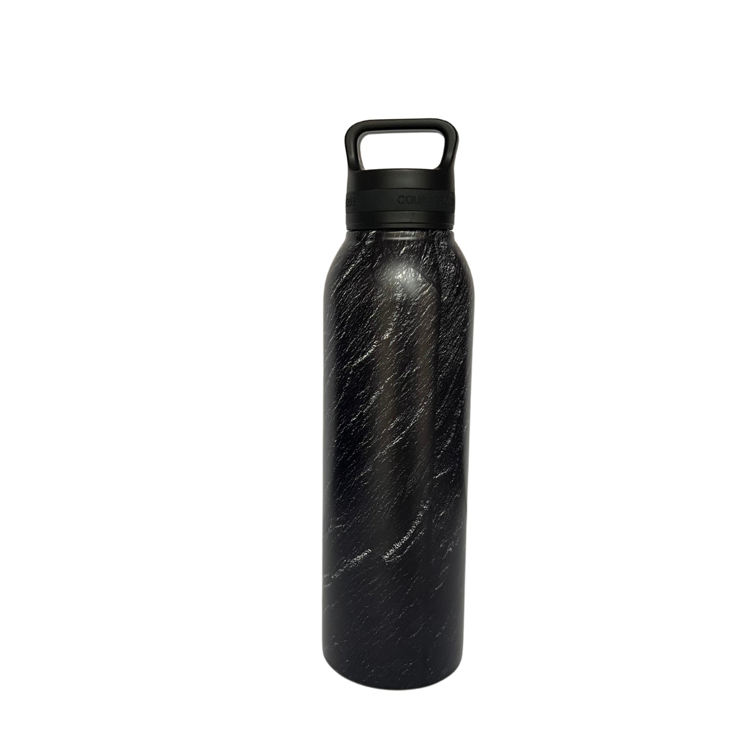 Strong & Courageous Black Stone Stainless Steel Water Bottle - Joshua 1:9