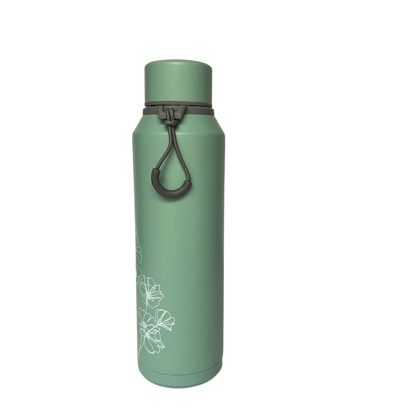 His Mercy Never Fails Hazy Teal Stainless Steel Water Bottle