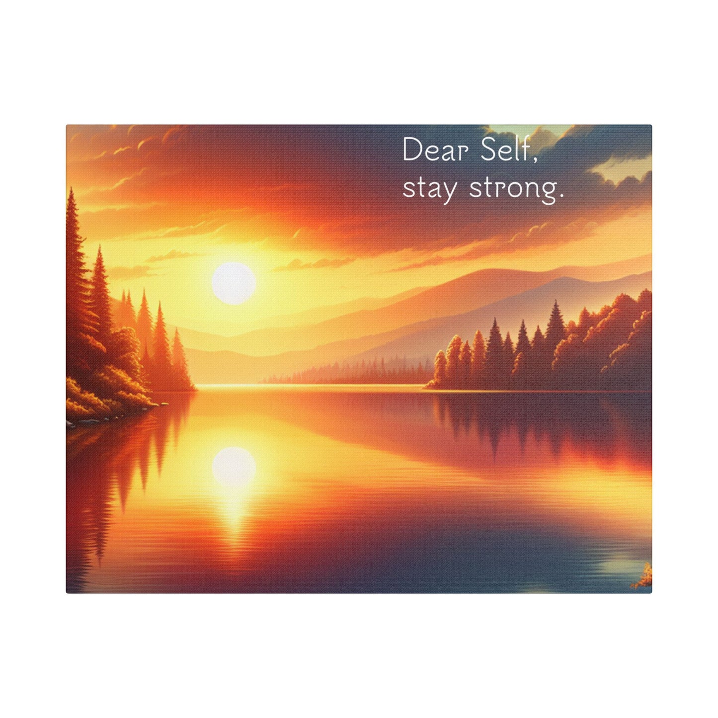 Dear Self Satin Canvas, Stretched