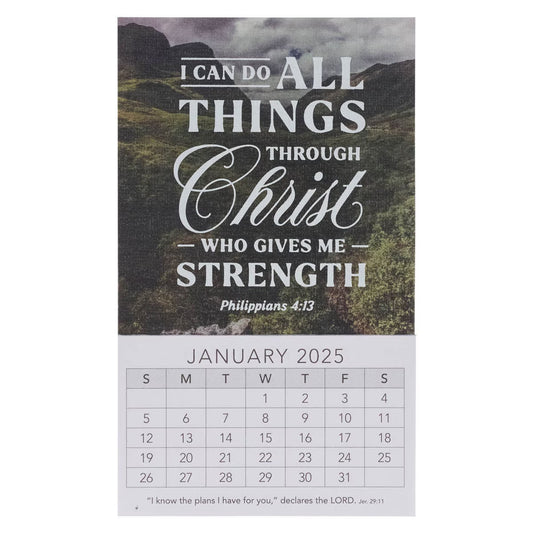 I Can Do All Things 2025 Mini Magnetic Calendar - Philippians 4:13