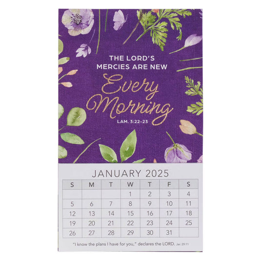 New Mercies Every Morning 2025 Mini Magnetic Calendar - Lamentations 3:2-23