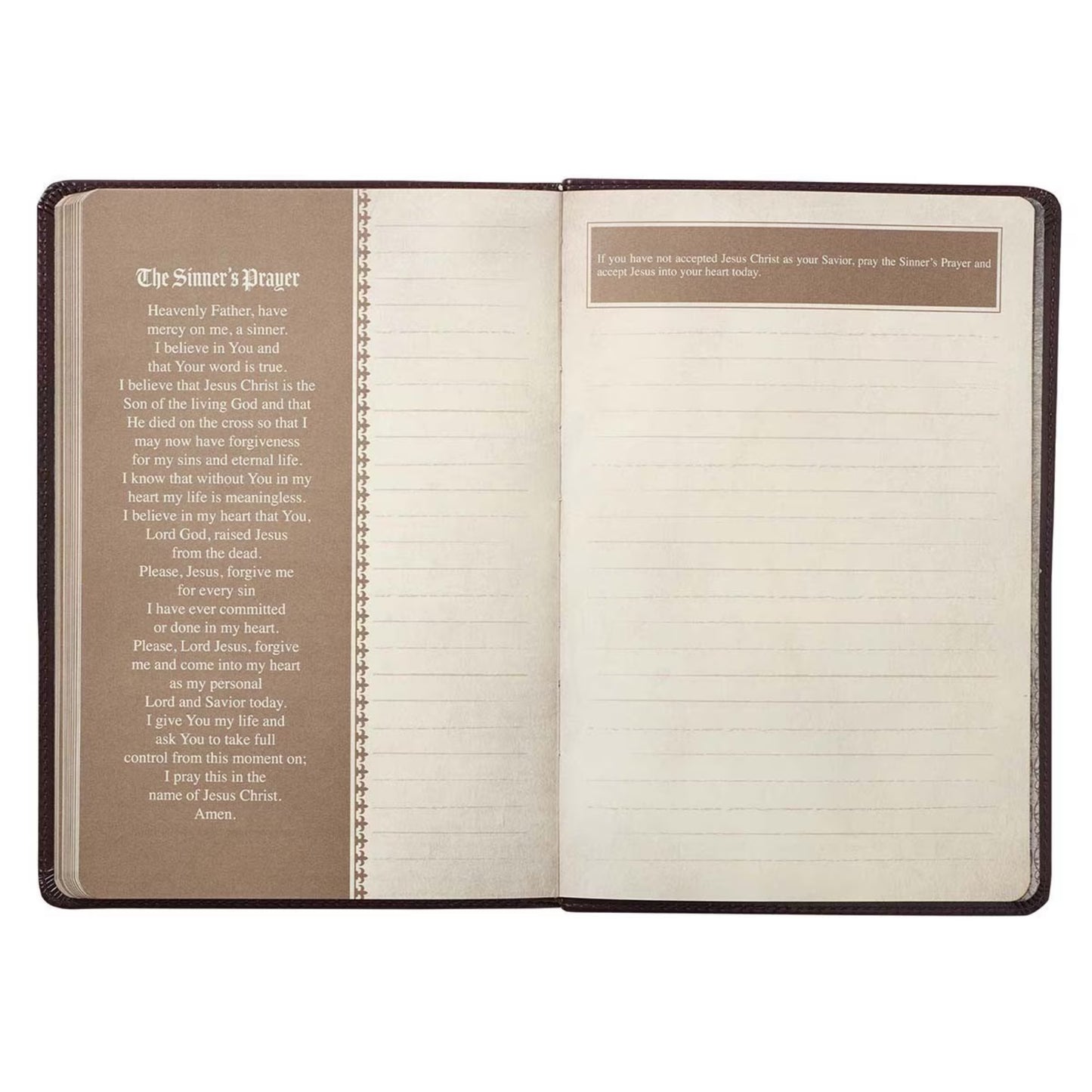 The LORD's Prayer Dark Brown Prompted Prayer Journal